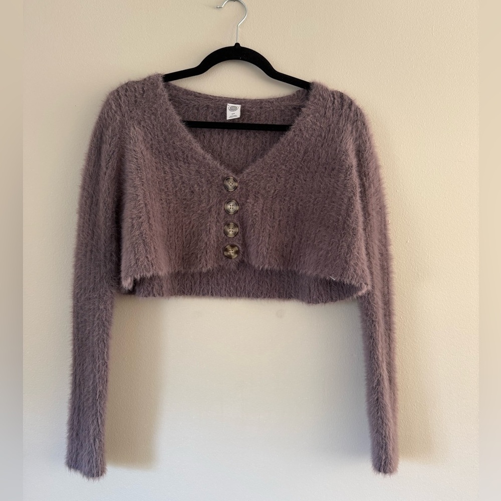 Urban Outfitters Fuzzy Cropped Cardigan